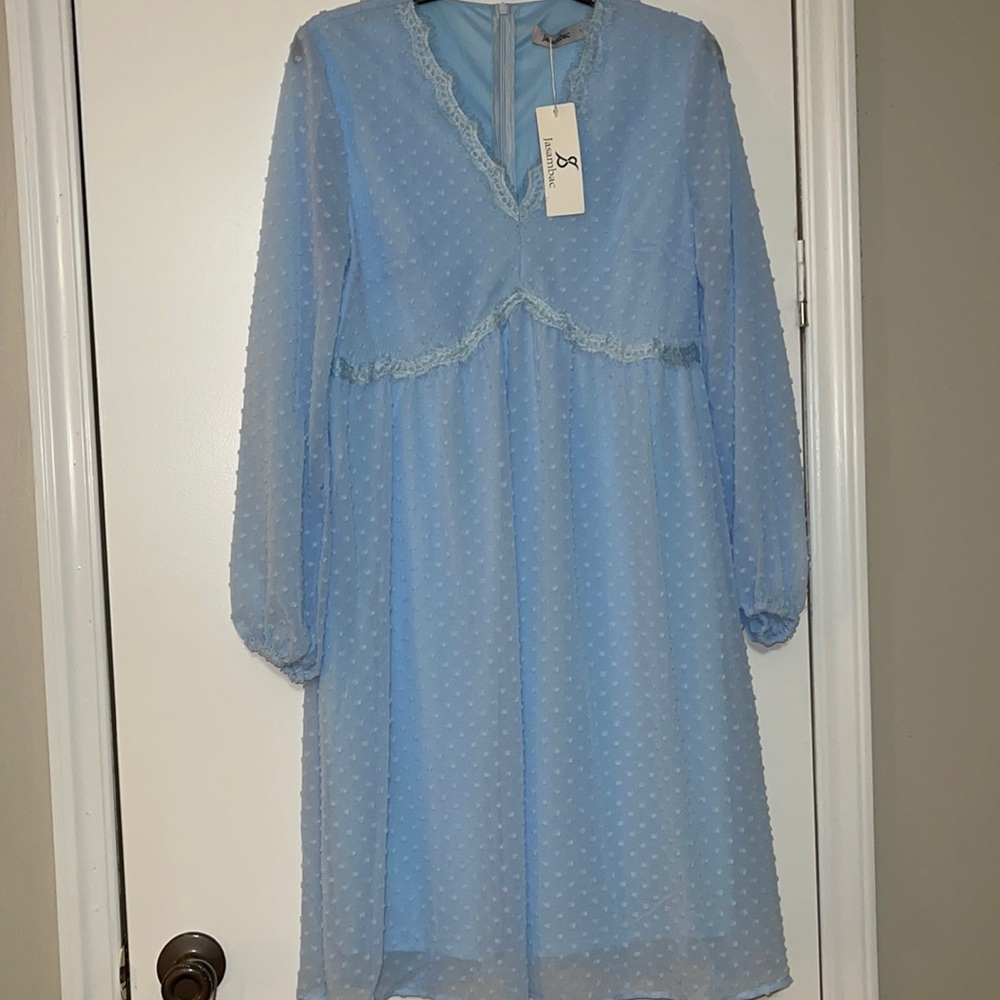 Blue maternity dress